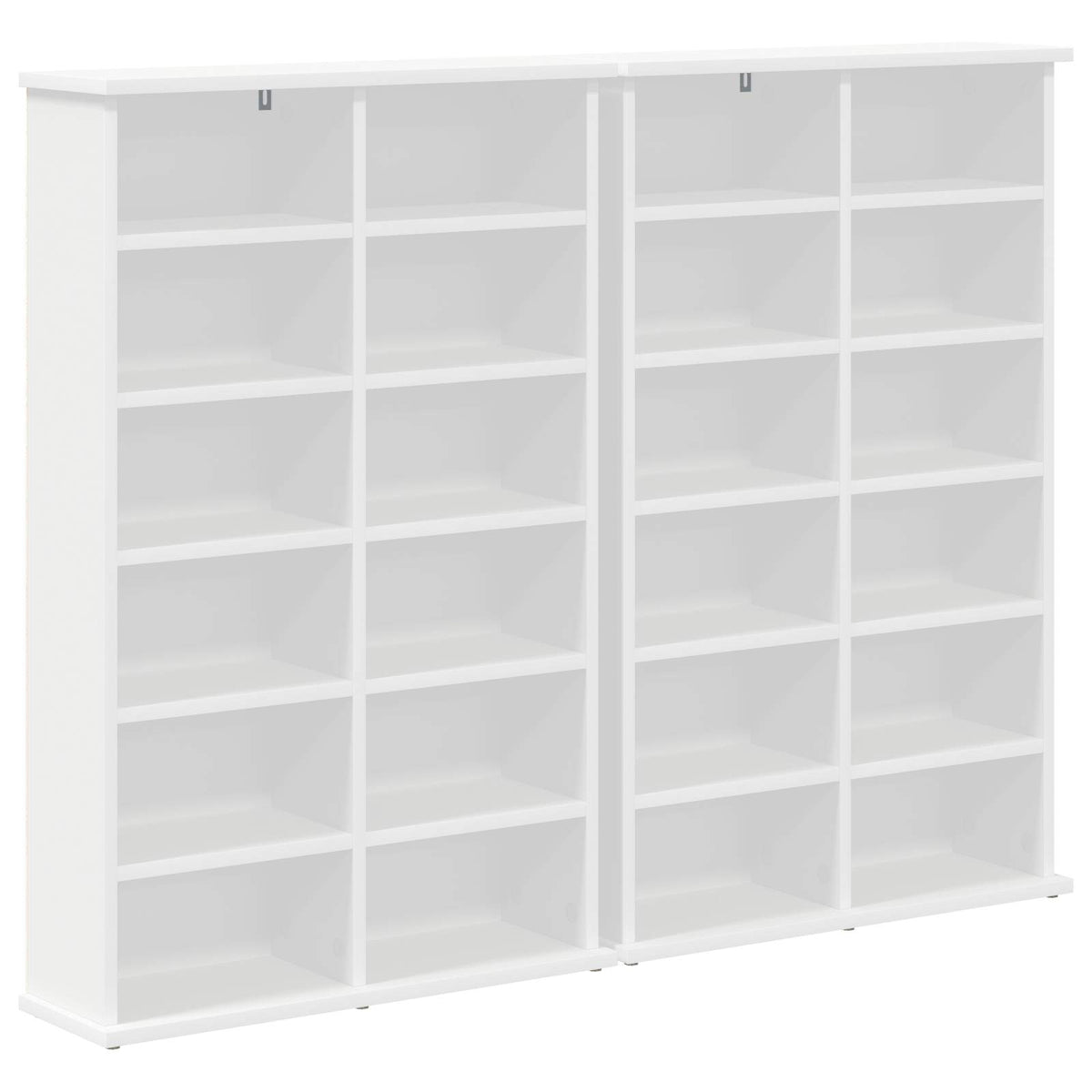 CD Regal 2 Stk. Weiß 60 x 17 x 92 cm Holzwerkstoff