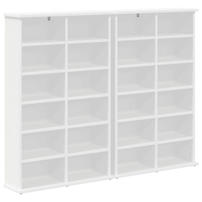 CD Regal 2 Stk. Weiß 60 x 17 x 92 cm Holzwerkstoff
