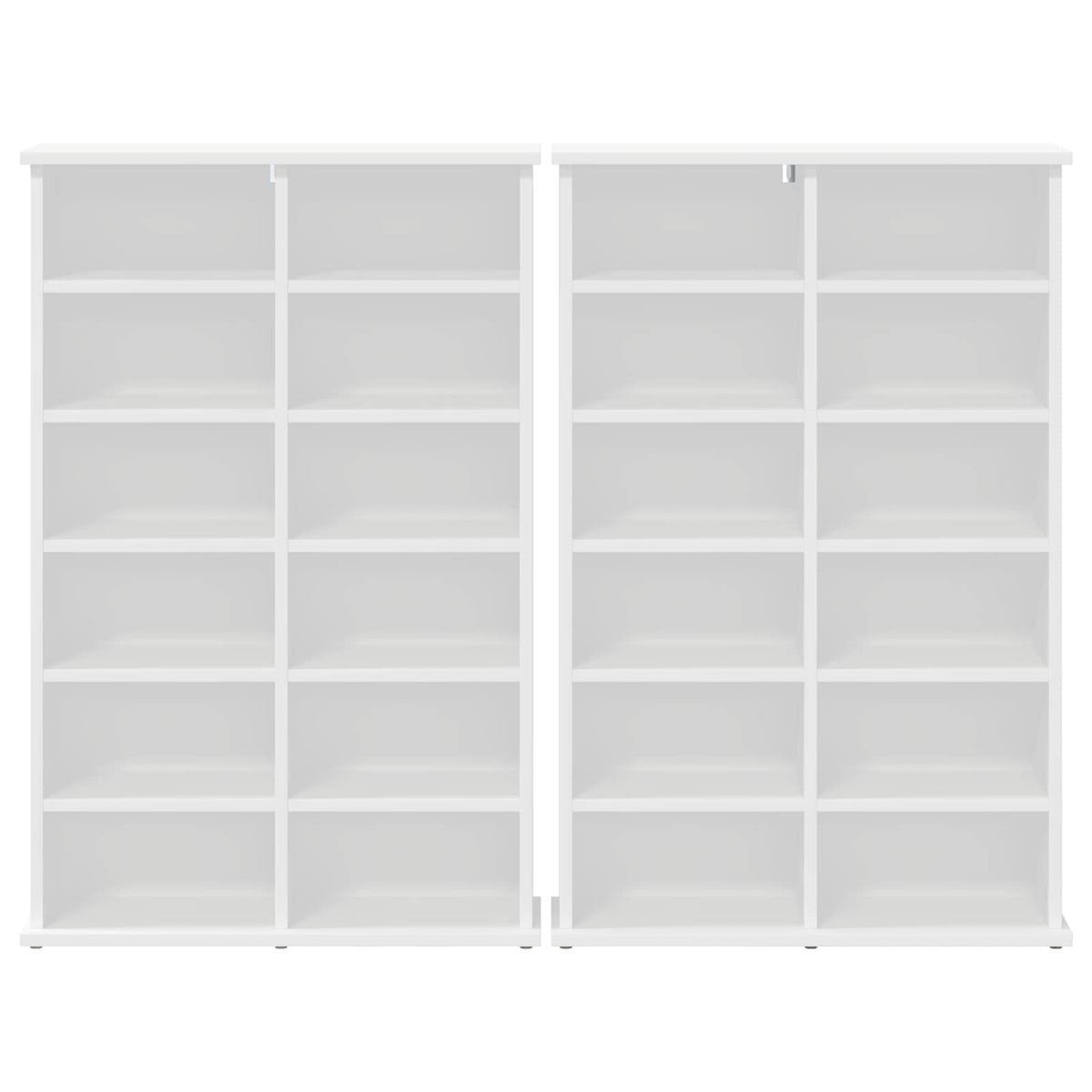 CD Regal 2 Stk. Weiß 60 x 17 x 92 cm Holzwerkstoff