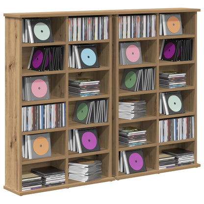 CD Regal 2 Stk. Artisan-Eiche 60 x 17 x 92 cm Holzwerkstoff