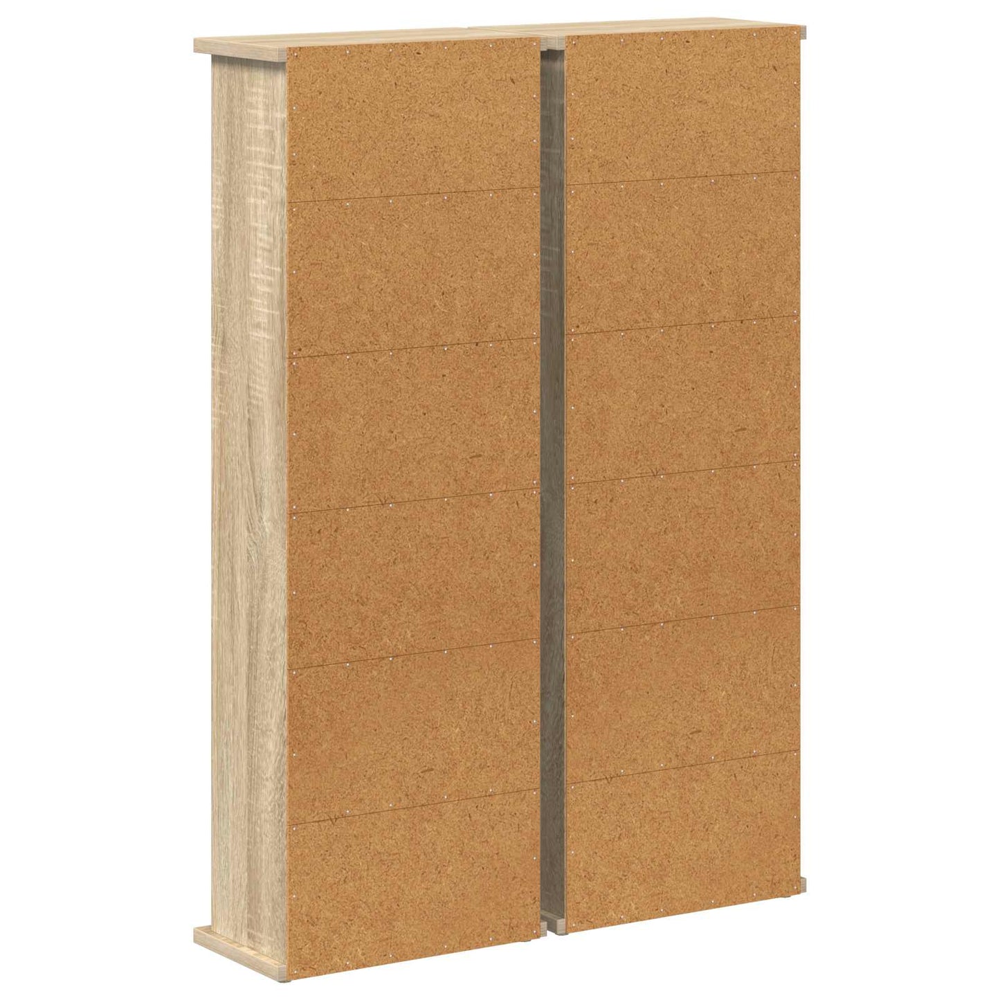 CD Regal 2 Stk. Sonoma-Eiche 60 x 17 x 92 cm Holzwerkstoff