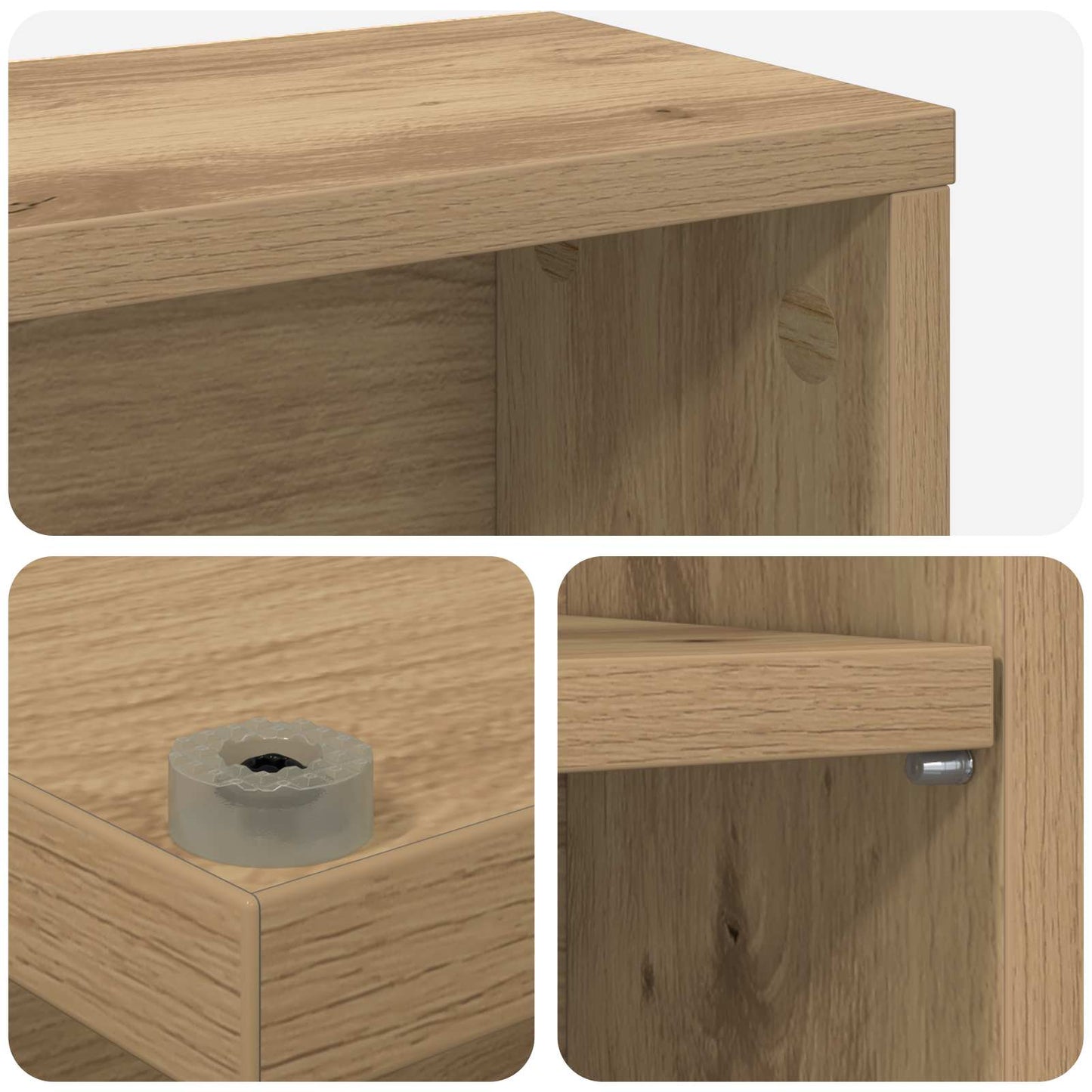 CD Regal Artisan-Eiche 60 x 17 x 92 cm Holzwerkstoff