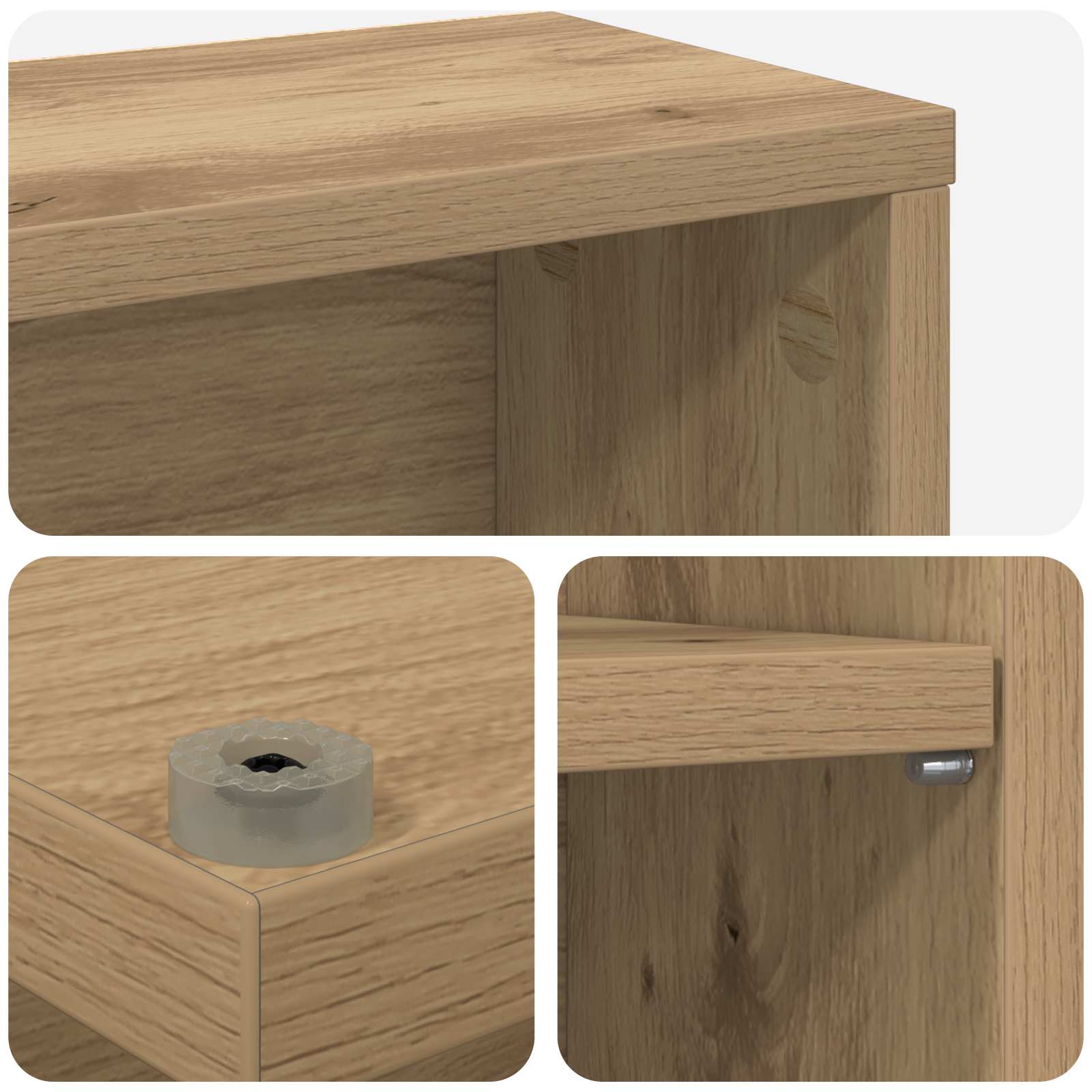 CD Regal Artisan-Eiche 60 x 17 x 92 cm Holzwerkstoff