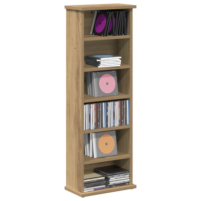CD Regal Artisan-Eiche 60 x 17 x 92 cm Holzwerkstoff