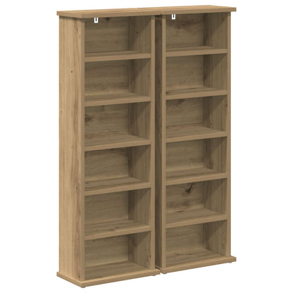 CD Regal 2 Stk. Artisan-Eiche 60 x 17 x 92 cm Holzwerkstoff