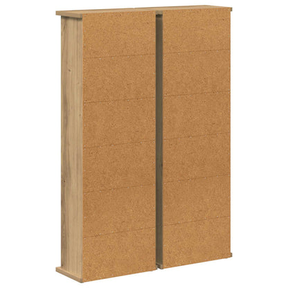 CD Regal 2 Stk. Artisan-Eiche 60 x 17 x 92 cm Holzwerkstoff