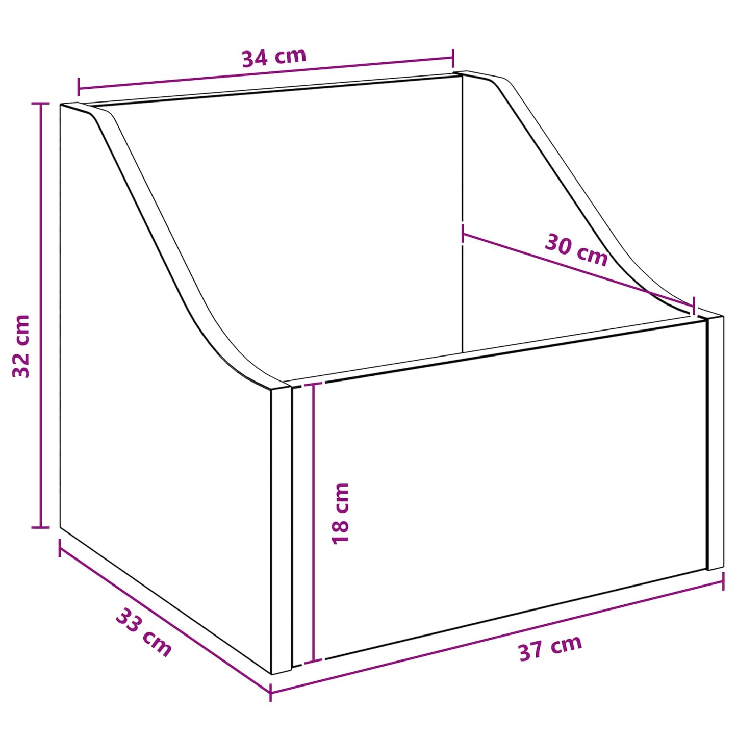 LP Plattenbox 2 Stk. Weiß 37 x 33 x 32 cm Holzwerkstoff