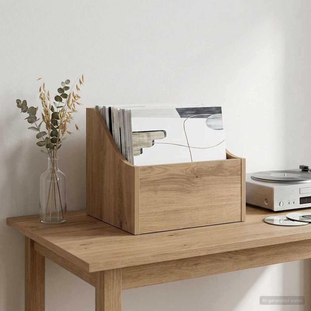 LP Plattenbox Artisan-Eiche 37 x 33 x 32 cm Holzwerkstoff