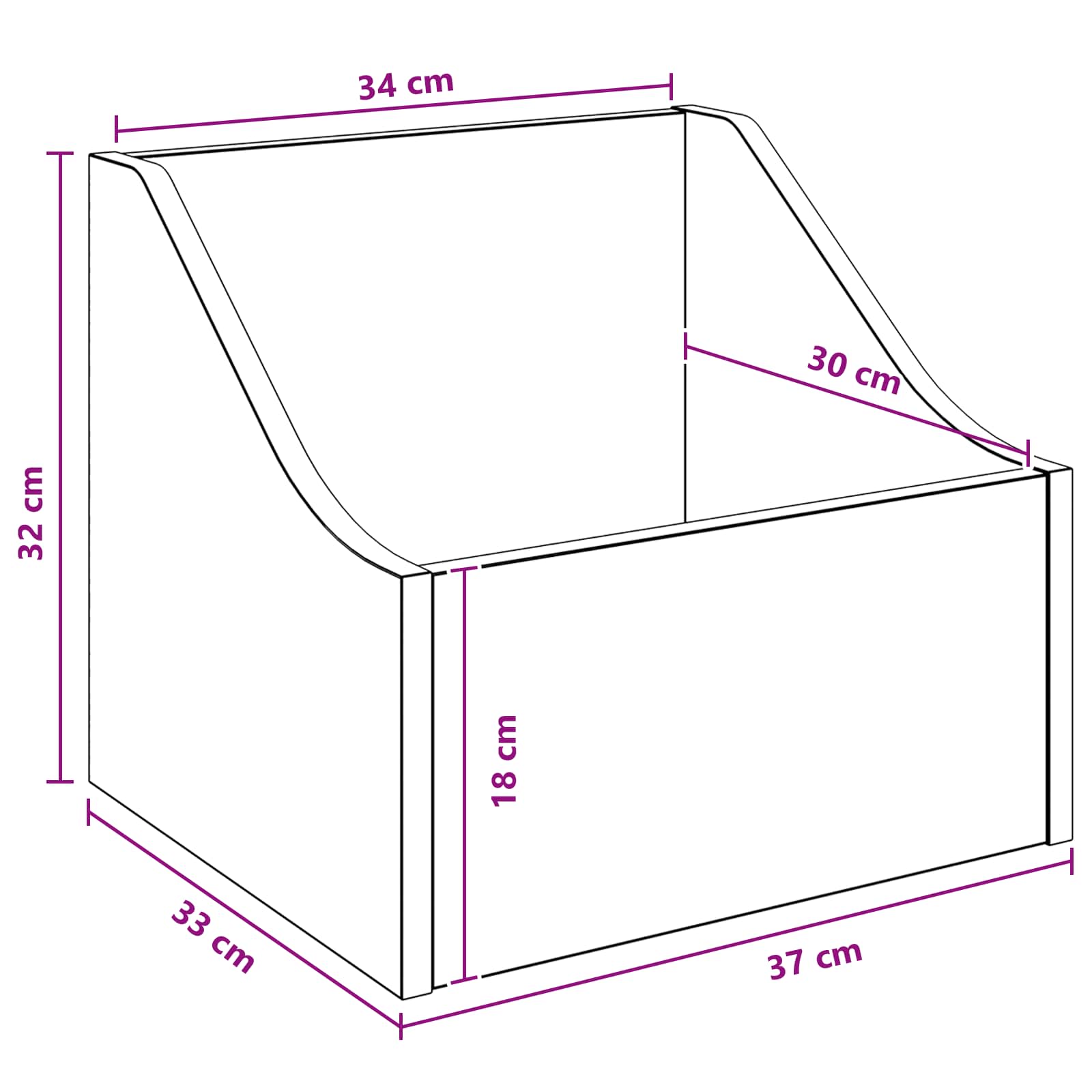 LP Plattenbox Artisan-Eiche 37 x 33 x 32 cm Holzwerkstoff