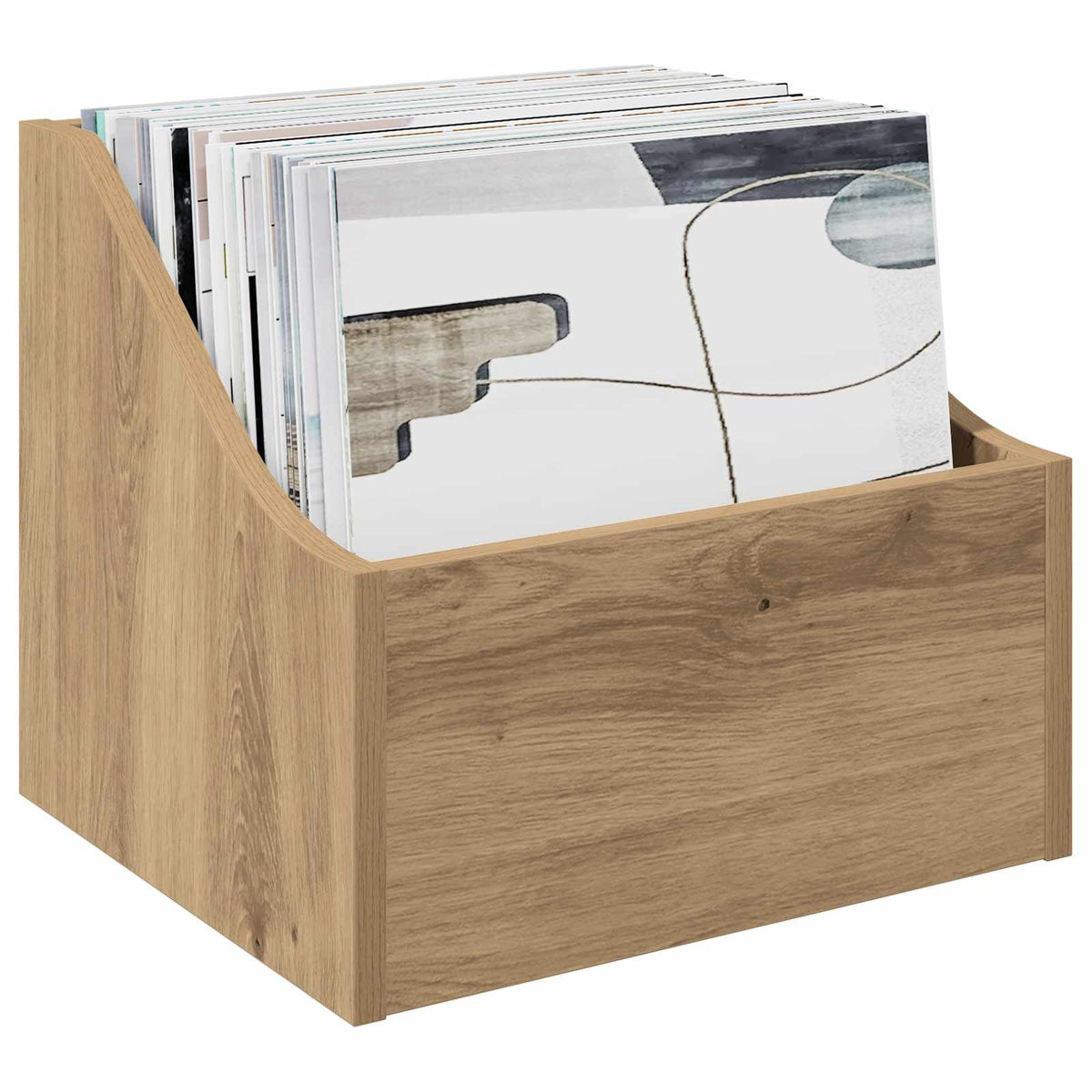 LP Plattenbox 2 Stk. Artisan-Eiche 37 x 33 x 32 cm