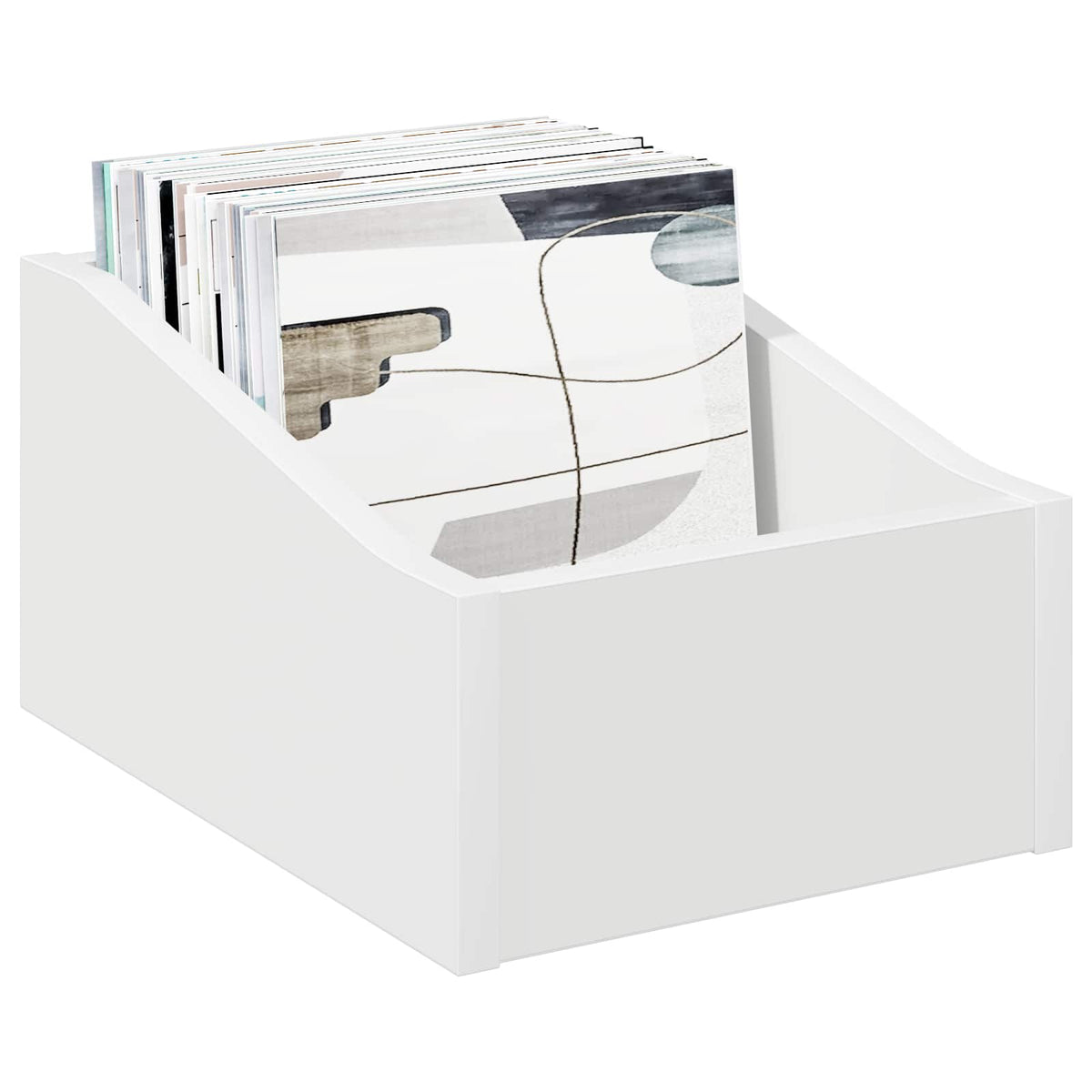 LP Plattenbox Weiß 23 x 33 x 16 cm Holzwerkstoff