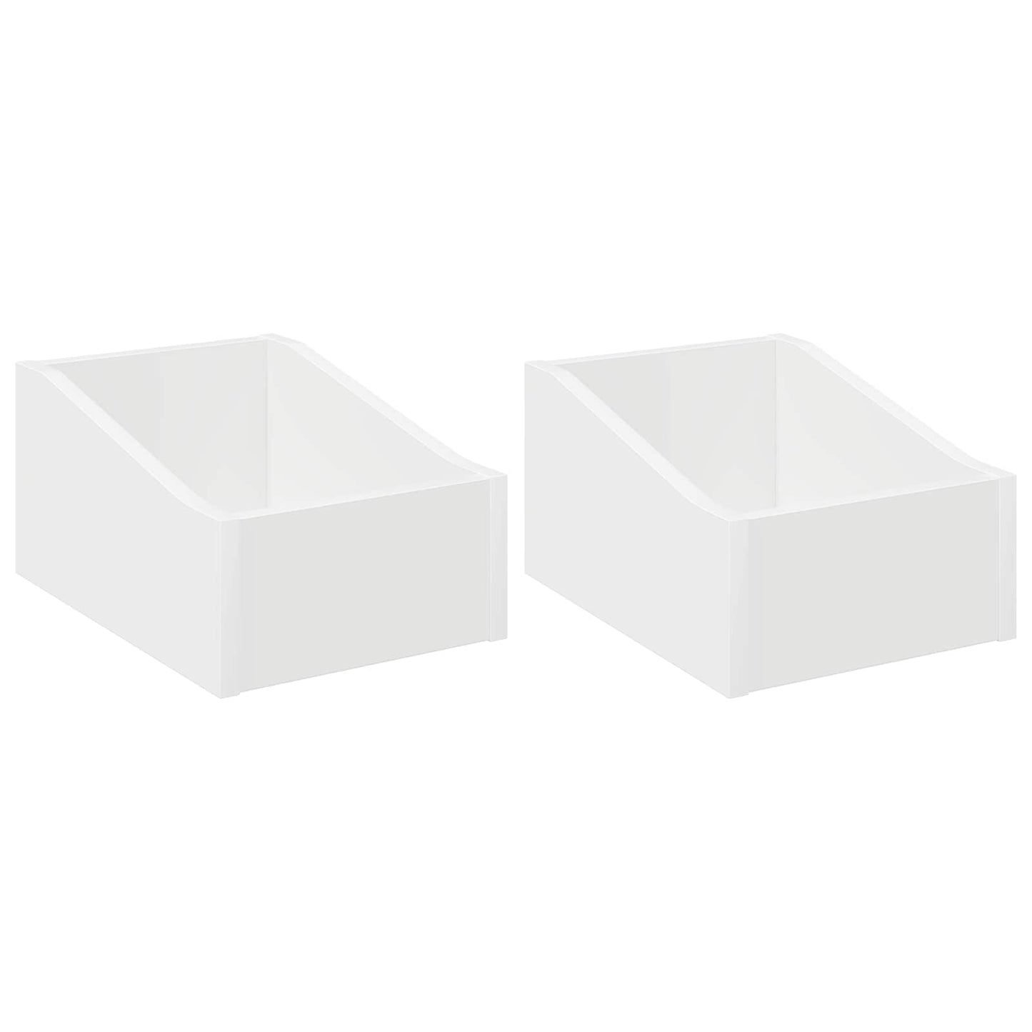 LP Plattenbox 2 Stk. Weiß 23 x 33 x 16 cm Holzwerkstoff