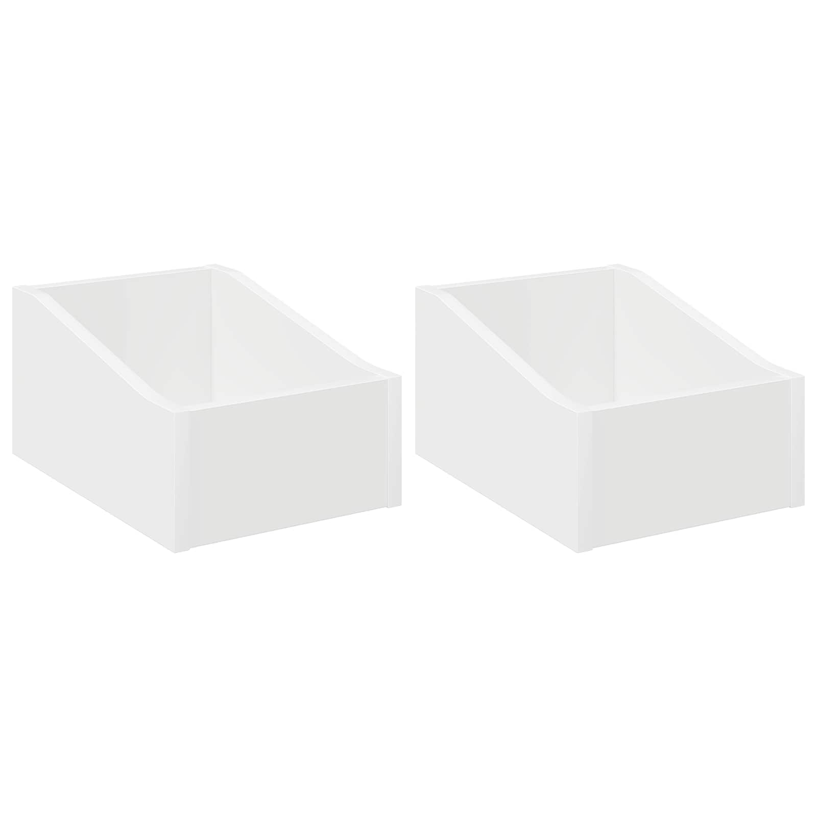 LP Plattenbox 2 Stk. Weiß 23 x 33 x 16 cm Holzwerkstoff