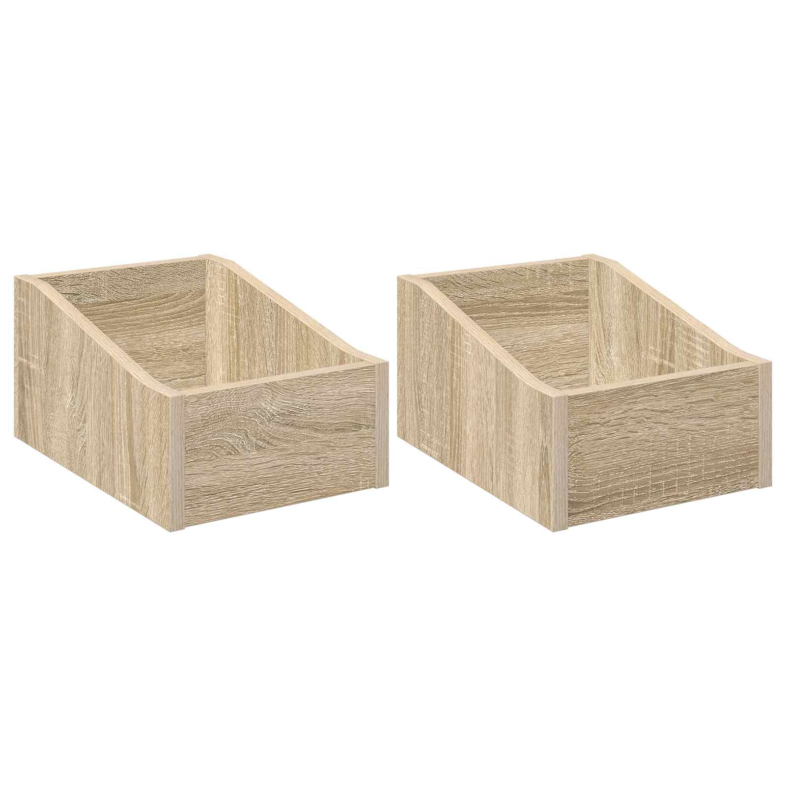 LP Plattenbox 2 Stk. Sonoma-Eiche 23 x 33 x 16 cm Holzwerkstoff