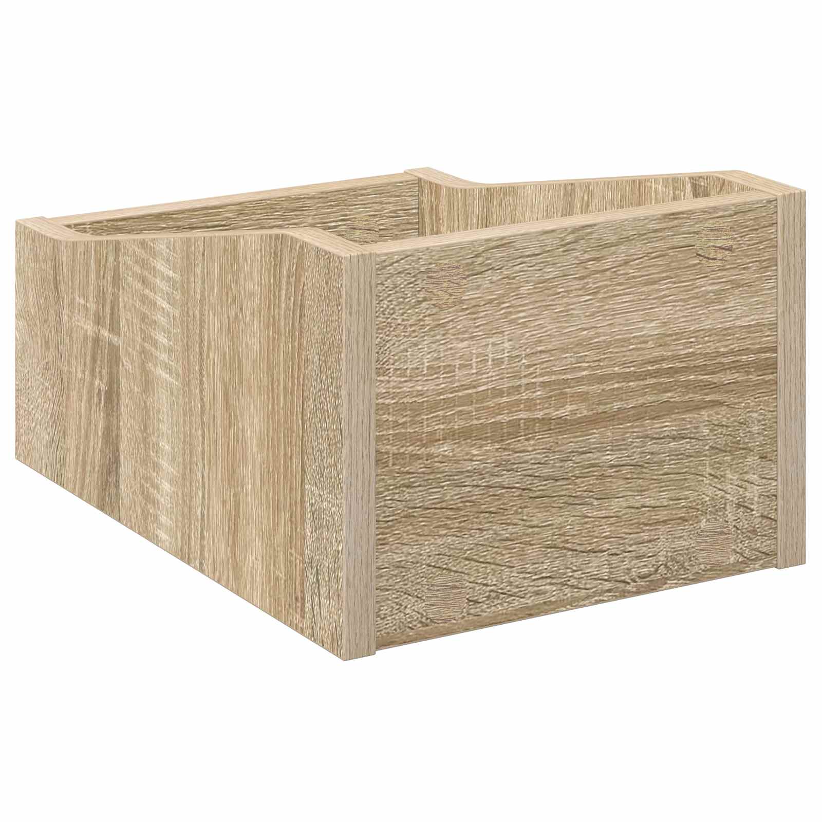 LP Plattenbox 2 Stk. Sonoma-Eiche 23 x 33 x 16 cm Holzwerkstoff