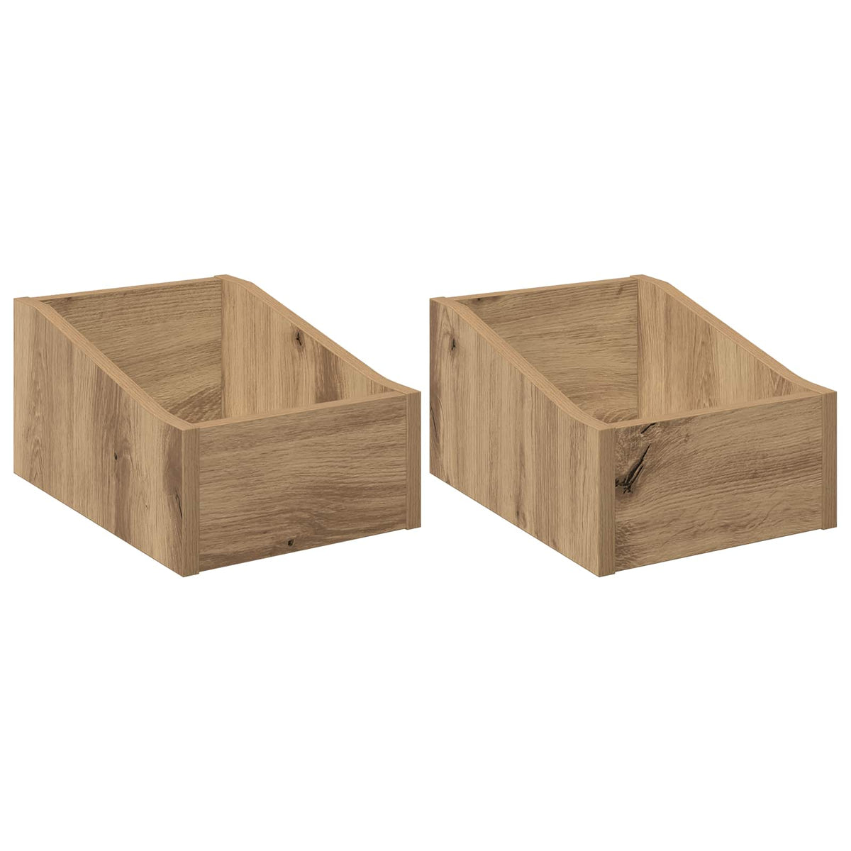 LP Plattenbox 2 Stk. Artisan-Eiche 23 x 33 x 16 cm