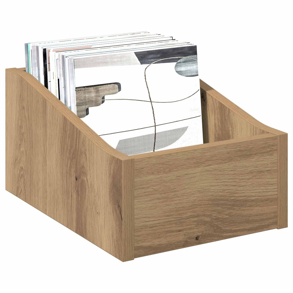 LP Plattenbox 2 Stk. Artisan-Eiche 23 x 33 x 16 cm