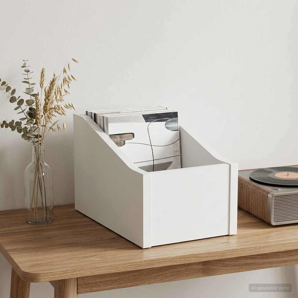 LP Plattenbox Weiß 18 x 32 x 18 cm Holzwerkstoff