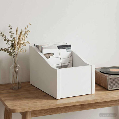 LP Plattenbox Weiß 18 x 32 x 18 cm Holzwerkstoff