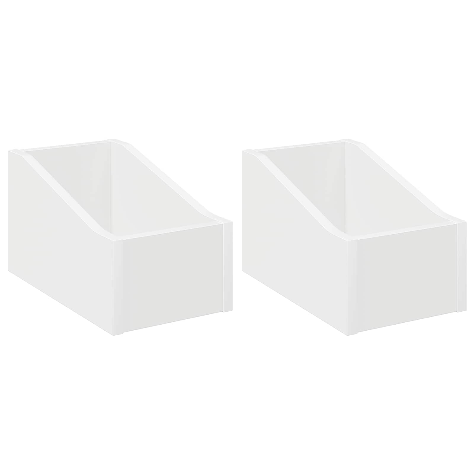 LP Plattenbox 2 Stk. Weiß 18 x 32 x 18 cm Holzwerkstoff
