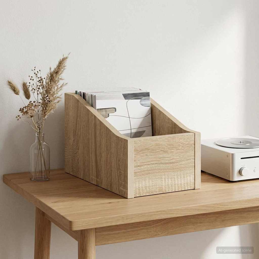 LP Plattenbox Sonoma-Eiche 18 x 32 x 18 cm Holzwerkstoff