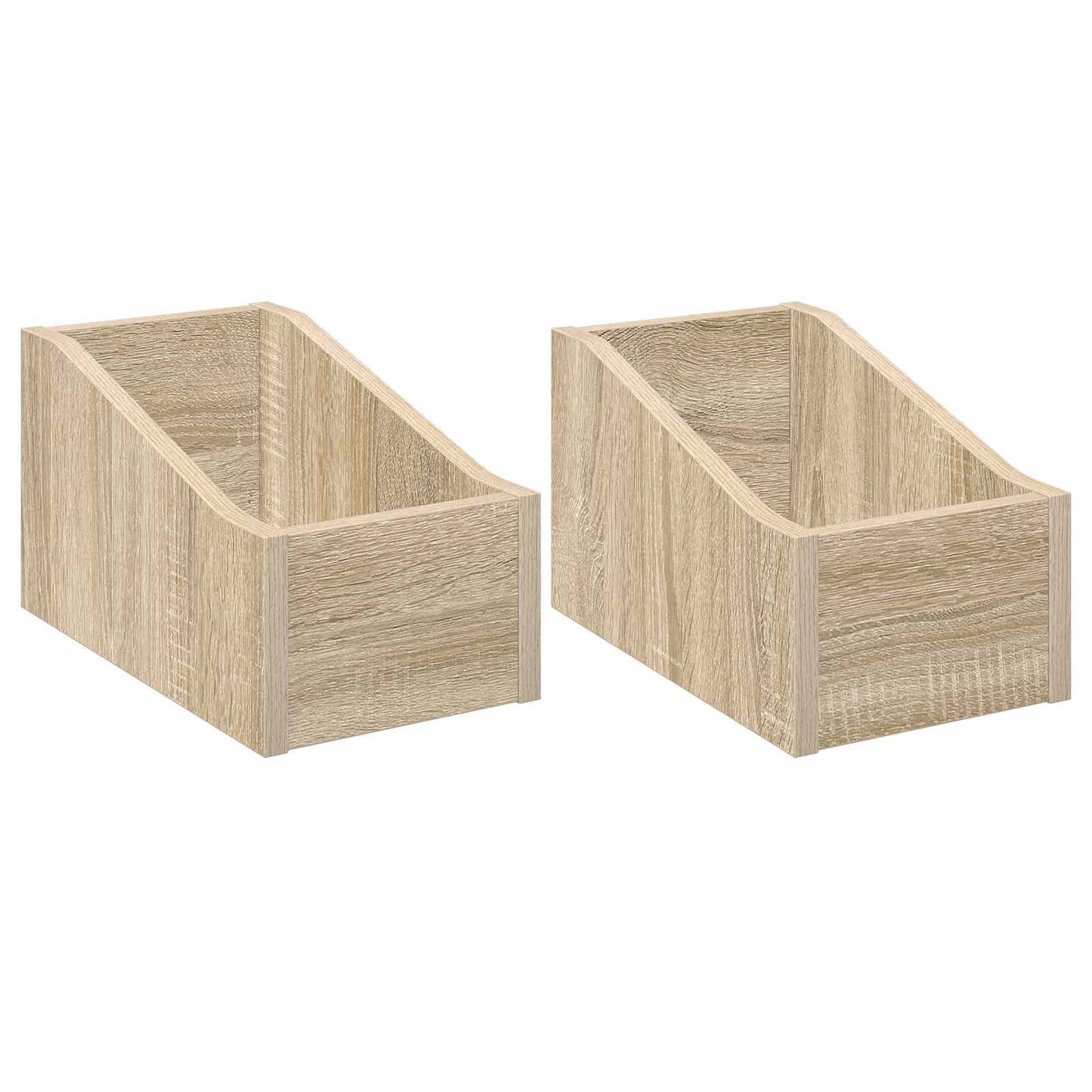 LP Plattenbox 2 Stk. Sonoma-Eiche 18 x 32 x 18 cm Holzwerkstoff