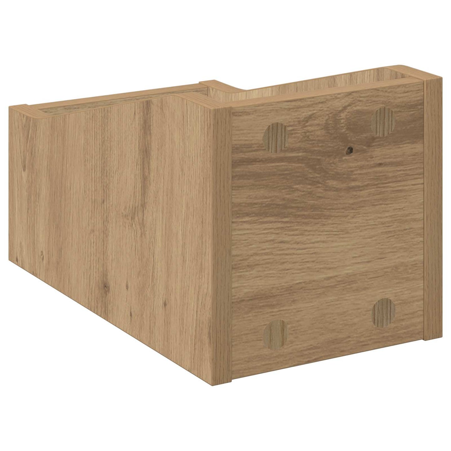 LP Plattenbox 2 Stk. Artisan-Eiche 18 x 32 x 18 cm