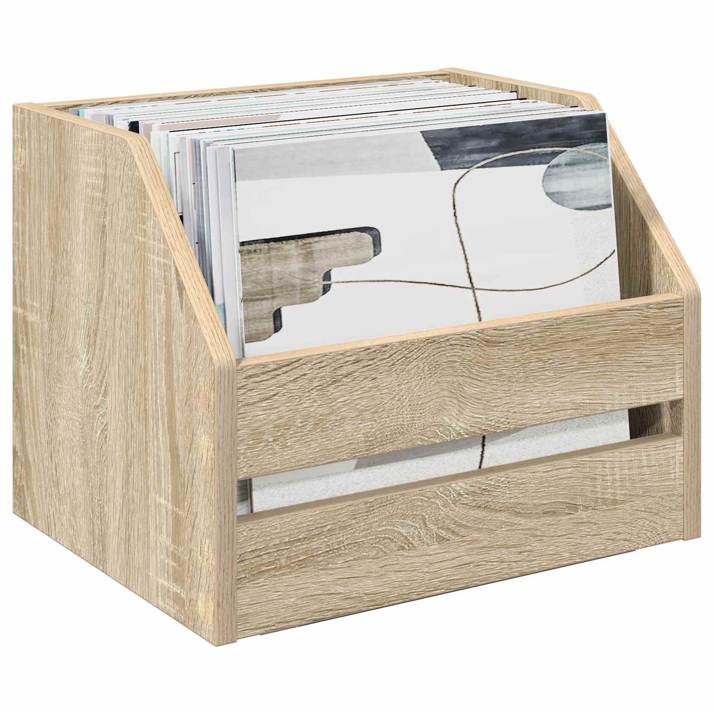 Vinyl Album Box Sonoma-Eiche 38 x 30 x 29 cm Holzwerkstoff