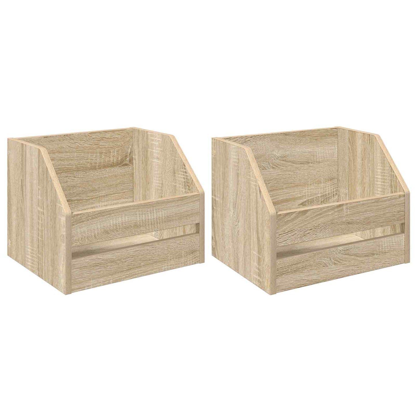 Vinyl Album Box 2 Stk. Sonoma-Eiche 38 x 30 x 29 cm
