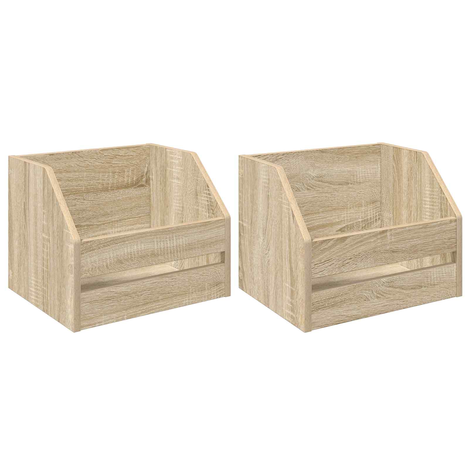 Vinyl Album Box 2 Stk. Sonoma-Eiche 38 x 30 x 29 cm