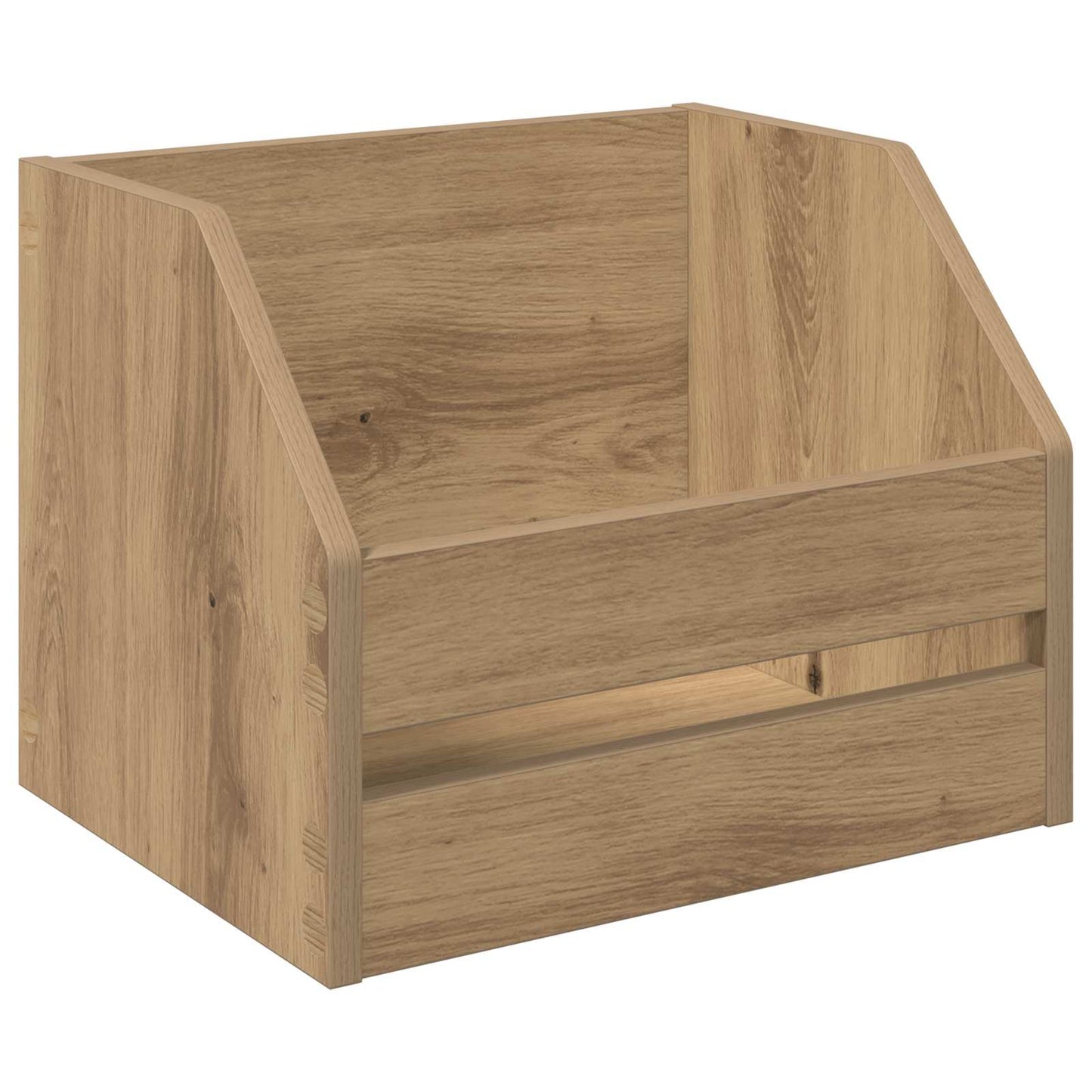 Vinyl Album Box Artisan-Eiche 38 x 30 x 29 cm Holzwerkstoff