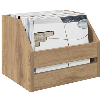 Vinyl Album Box Artisan-Eiche 38 x 30 x 29 cm Holzwerkstoff