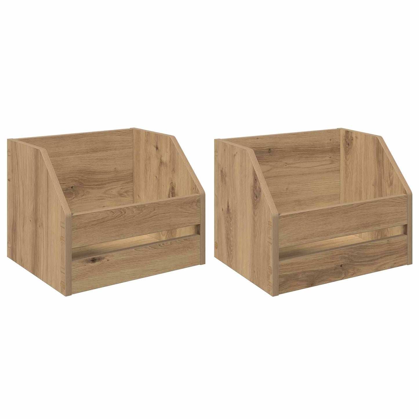 Vinyl Album Box 2 Stk. Artisan-Eiche 38 x 30 x 29 cm