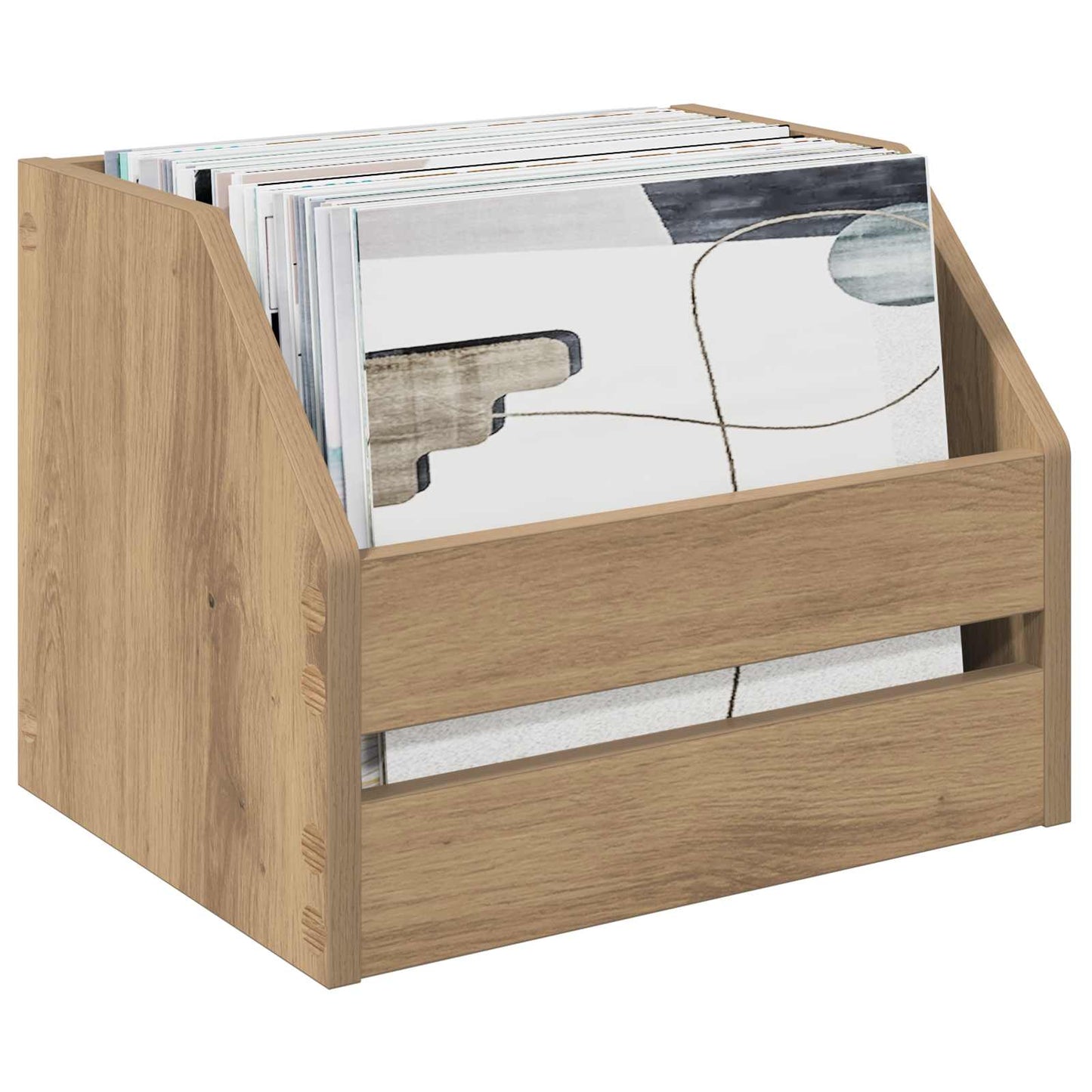 Vinyl Album Box 2 Stk. Artisan-Eiche 38 x 30 x 29 cm