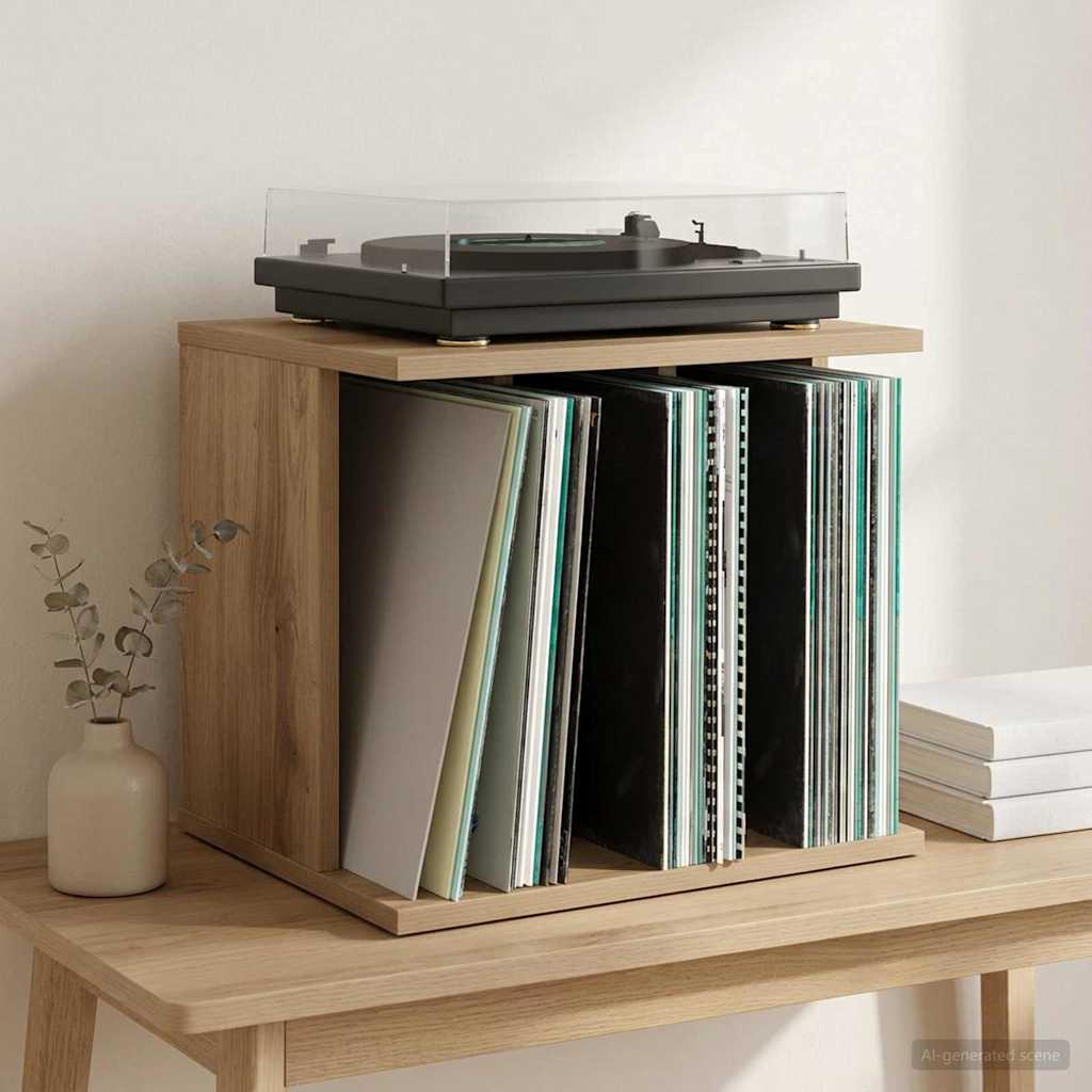 Vinyl Plattenaufbewahrung Artisan-Eiche 42 x 33 x 36 cm