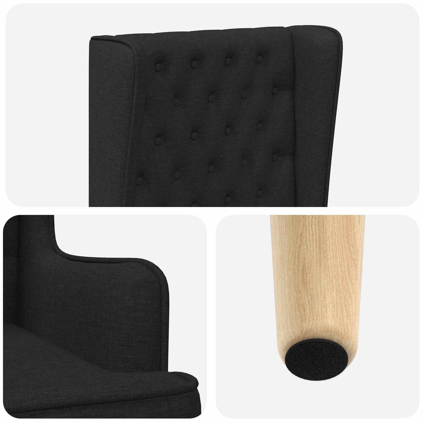 Hochlehner Schwarz Stoff