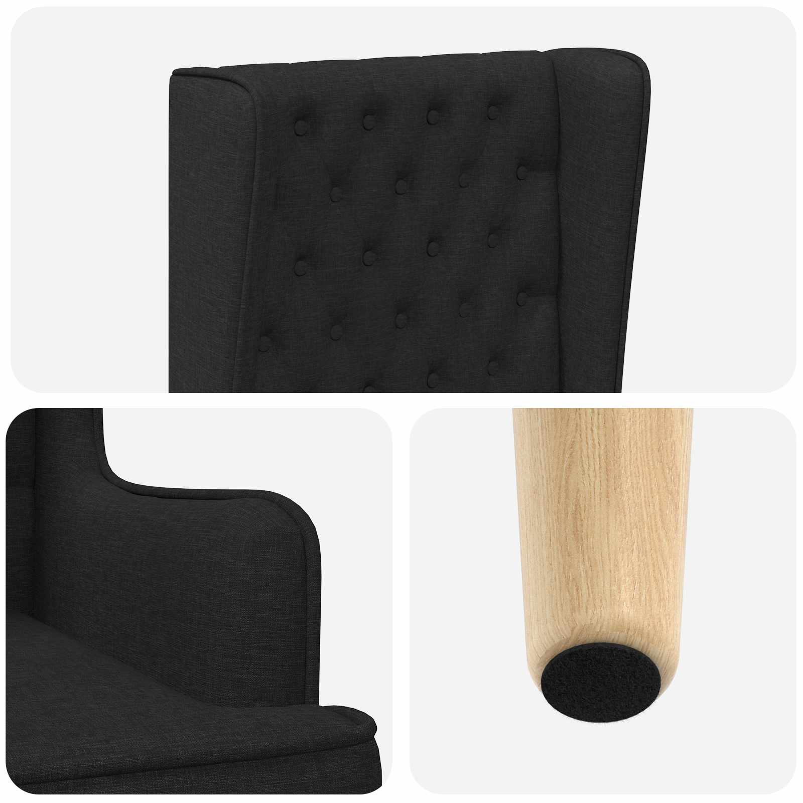Hochlehner Schwarz Stoff