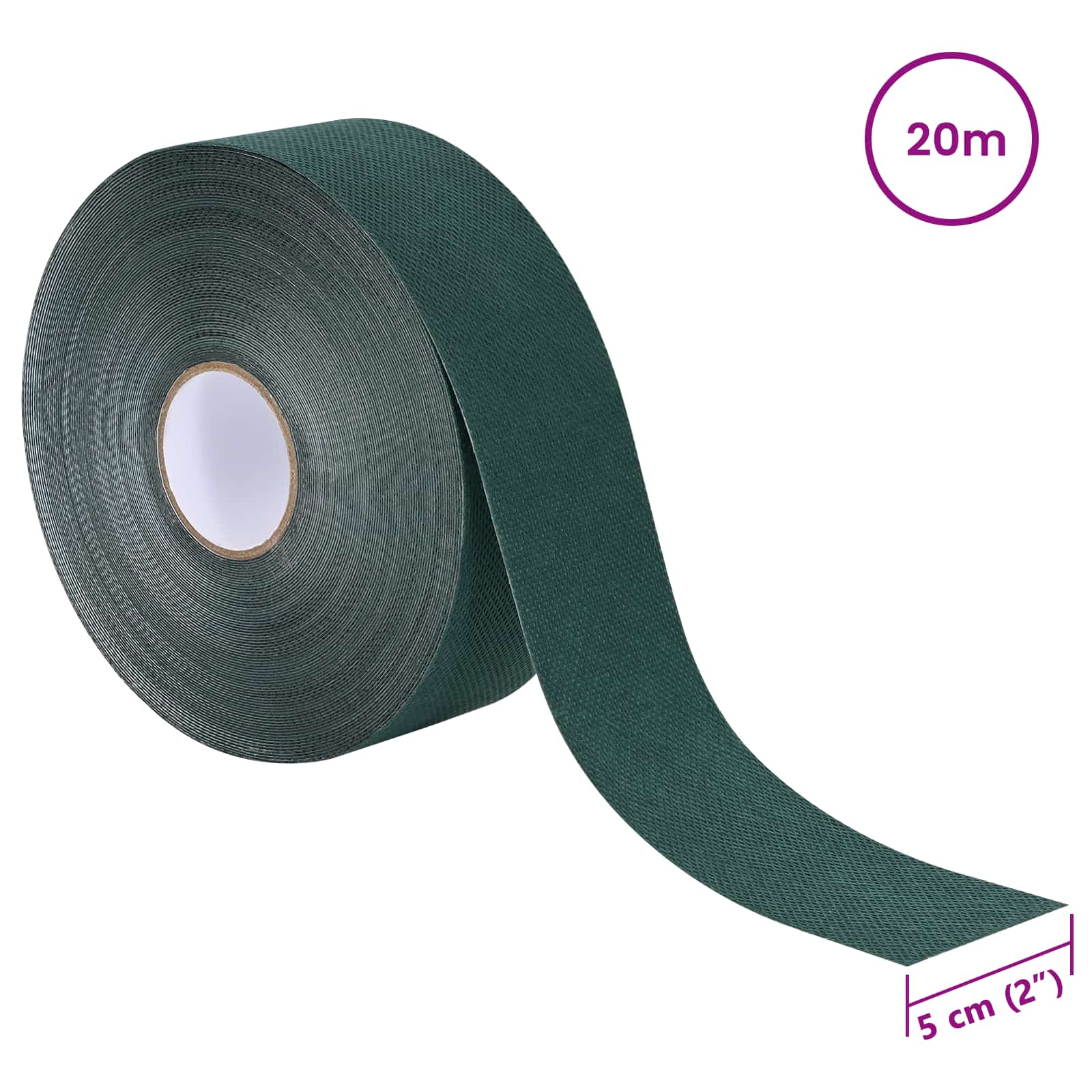 Selbstklebendes Kunstrasenband Grün 5 cm x 20 m Vliesstoff