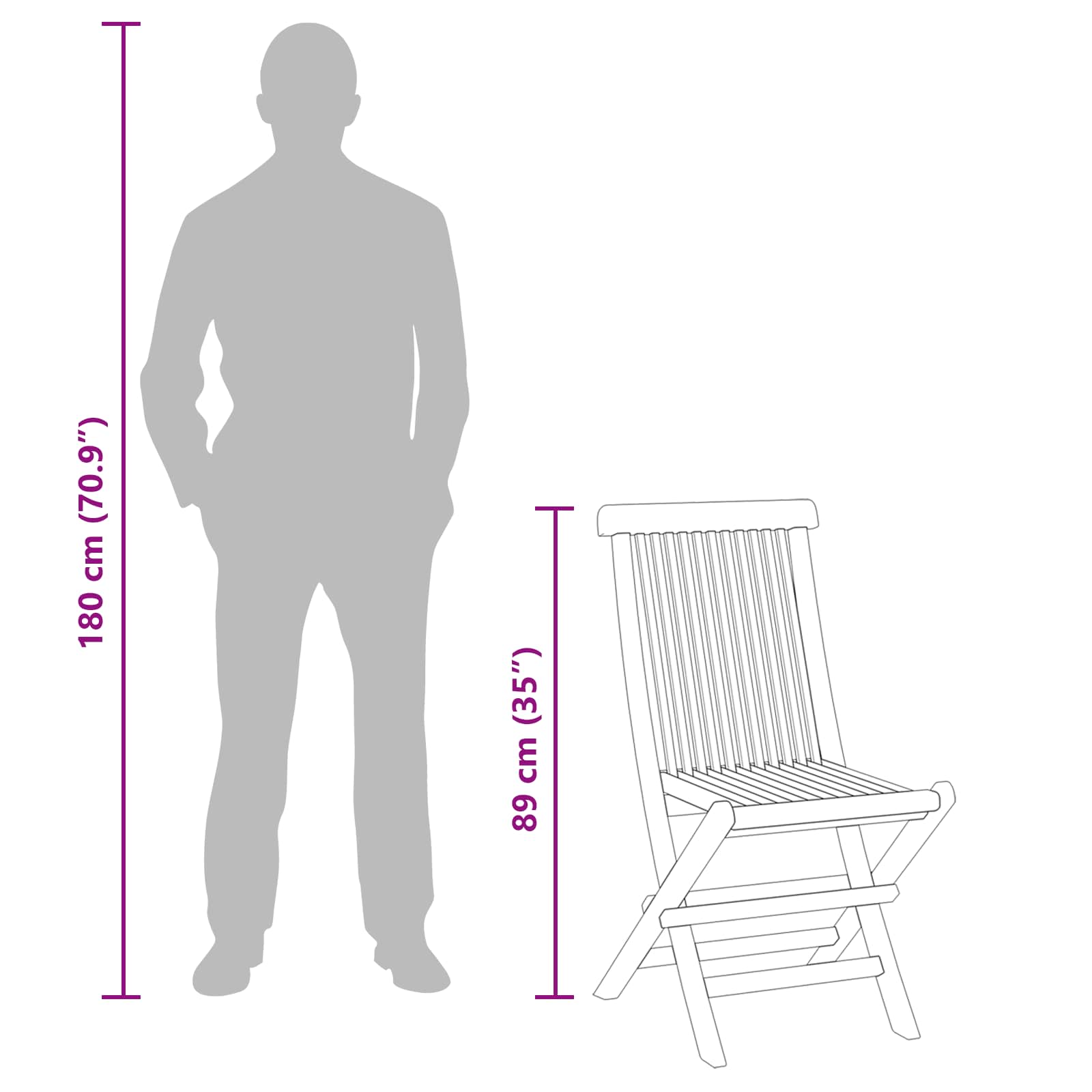 Garten Bistro Set 3 stk. Natur Massivholz Teak
