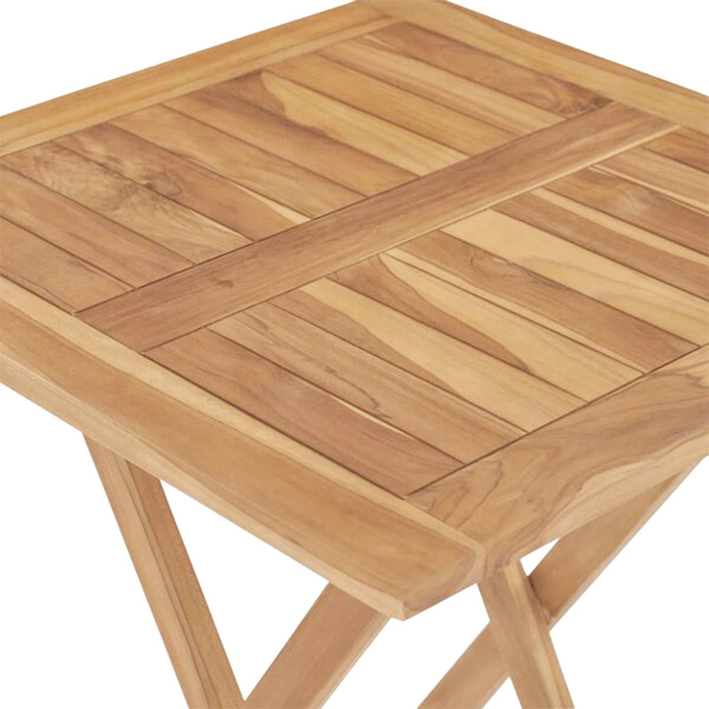 Faltbare Garten-Essgruppe 5 pcs Natur Massivholz Teak