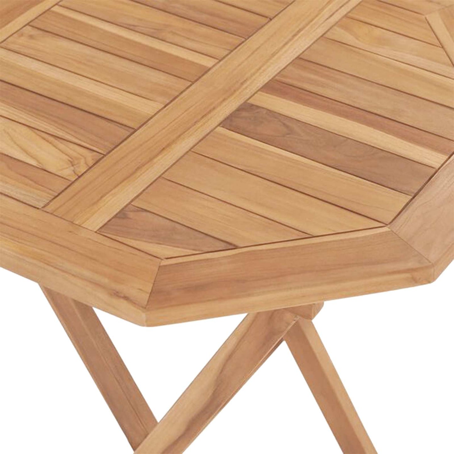 Gartenset 5 stk. Braun Massivholz Teak