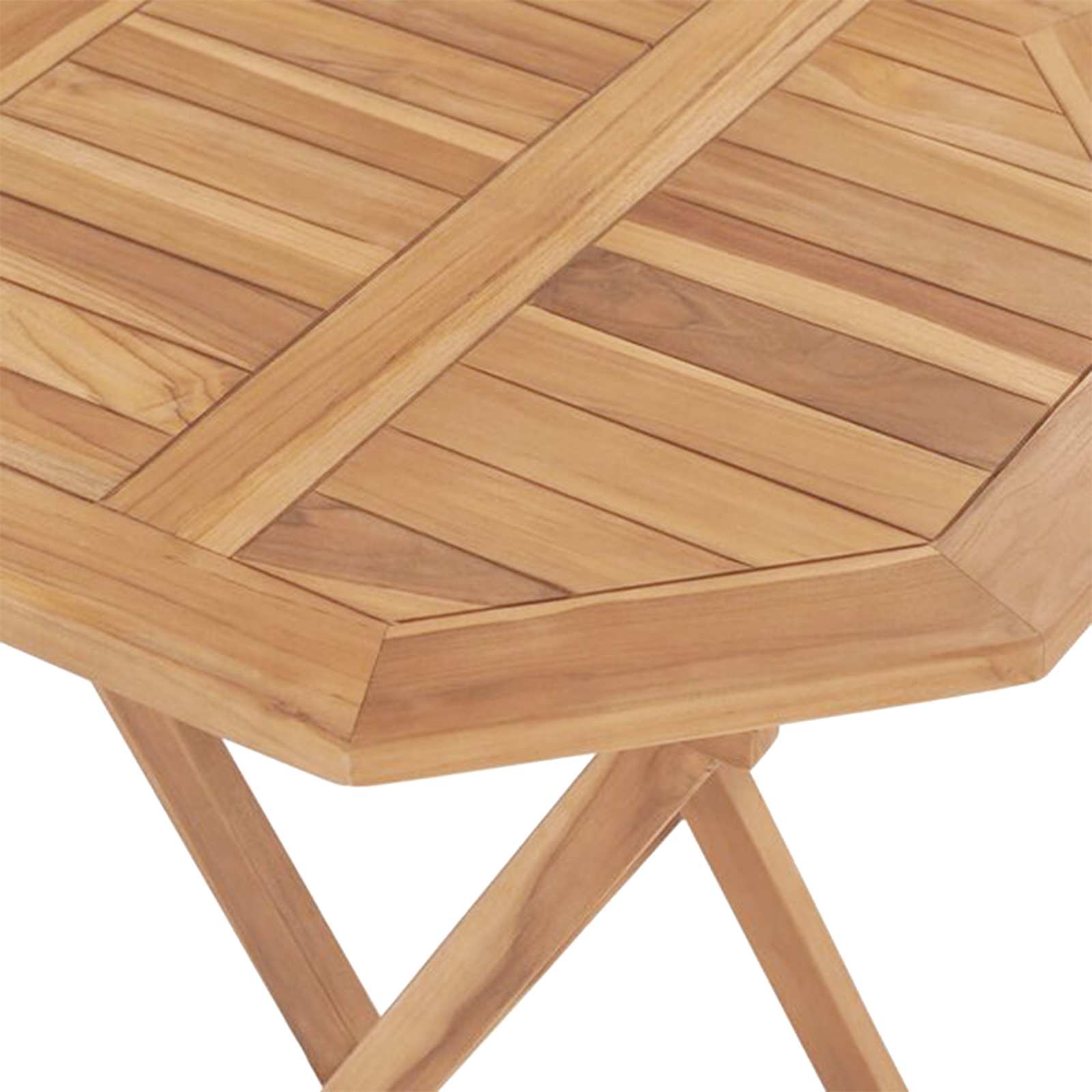 Gartenset 5 stk. Braun Massivholz Teak