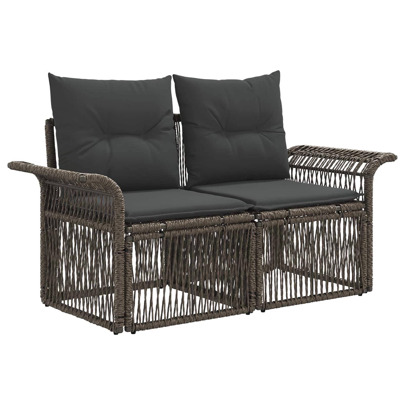 Gartensofa-set 4 stk. Grau Poly-Rattan