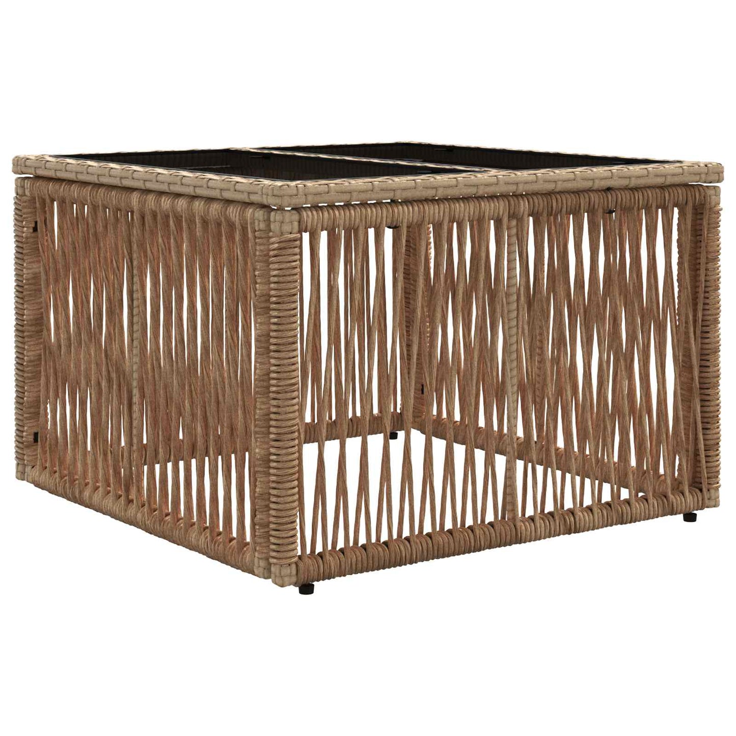 Gartensofa-set 4 pcs Beige Poly-Rattan