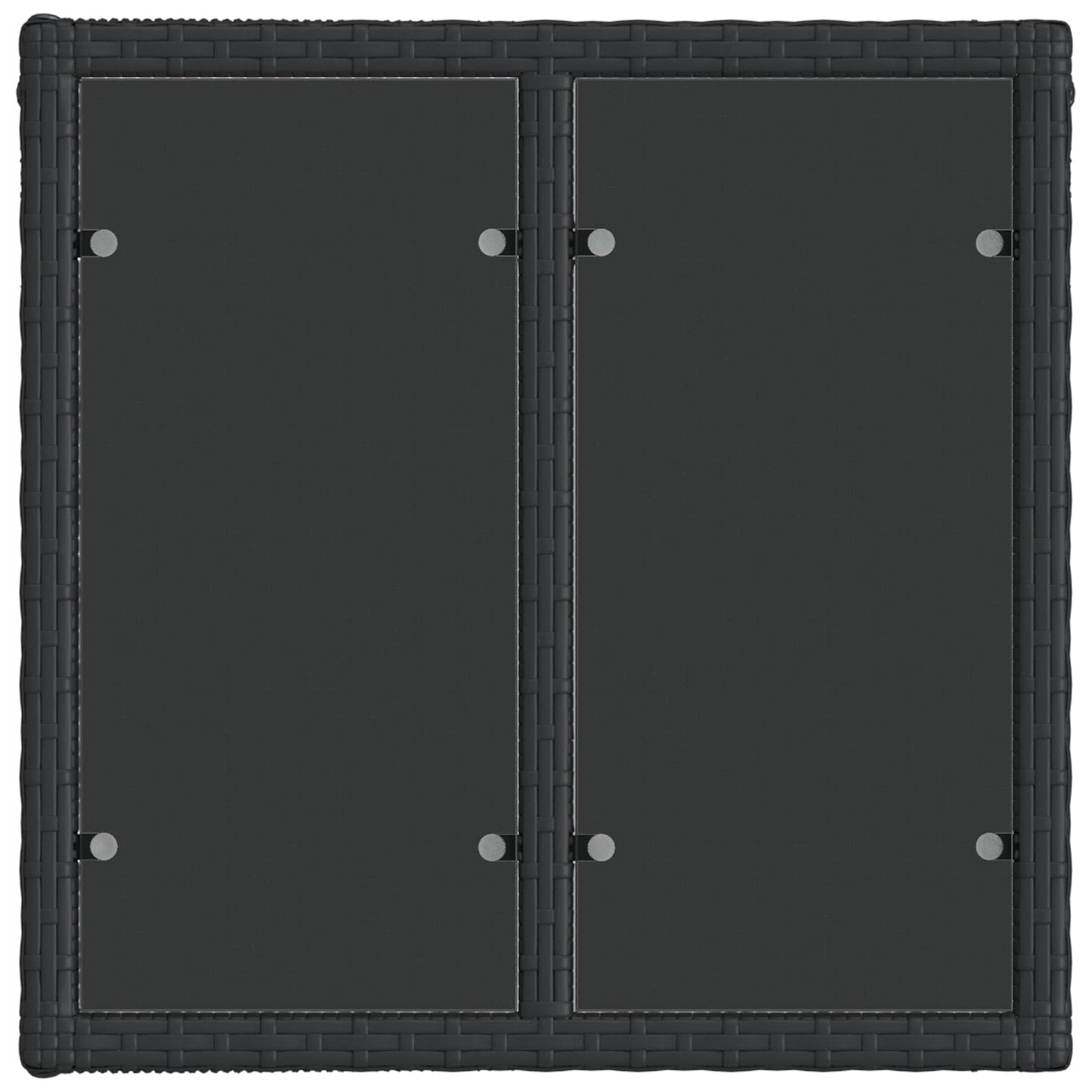 Gartensofa-set 6 stk. Schwarz Poly-Rattan