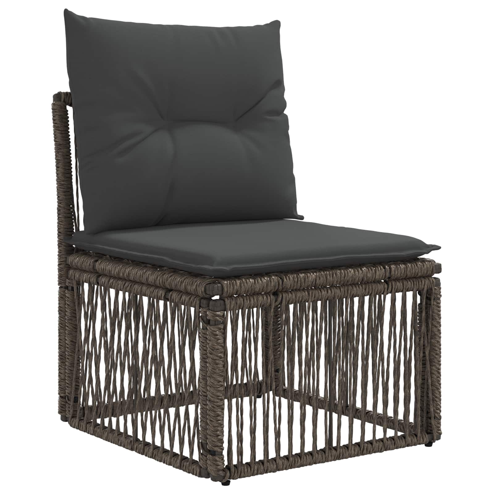 Gartensofa-set 10 stk. Grau Poly-Rattan