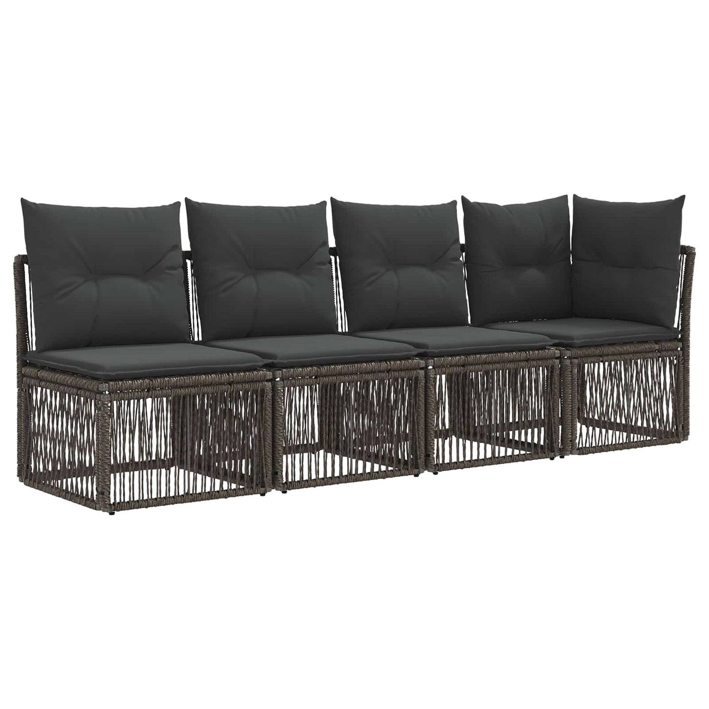 Gartensofa-set 8 stk. Grau Poly-Rattan