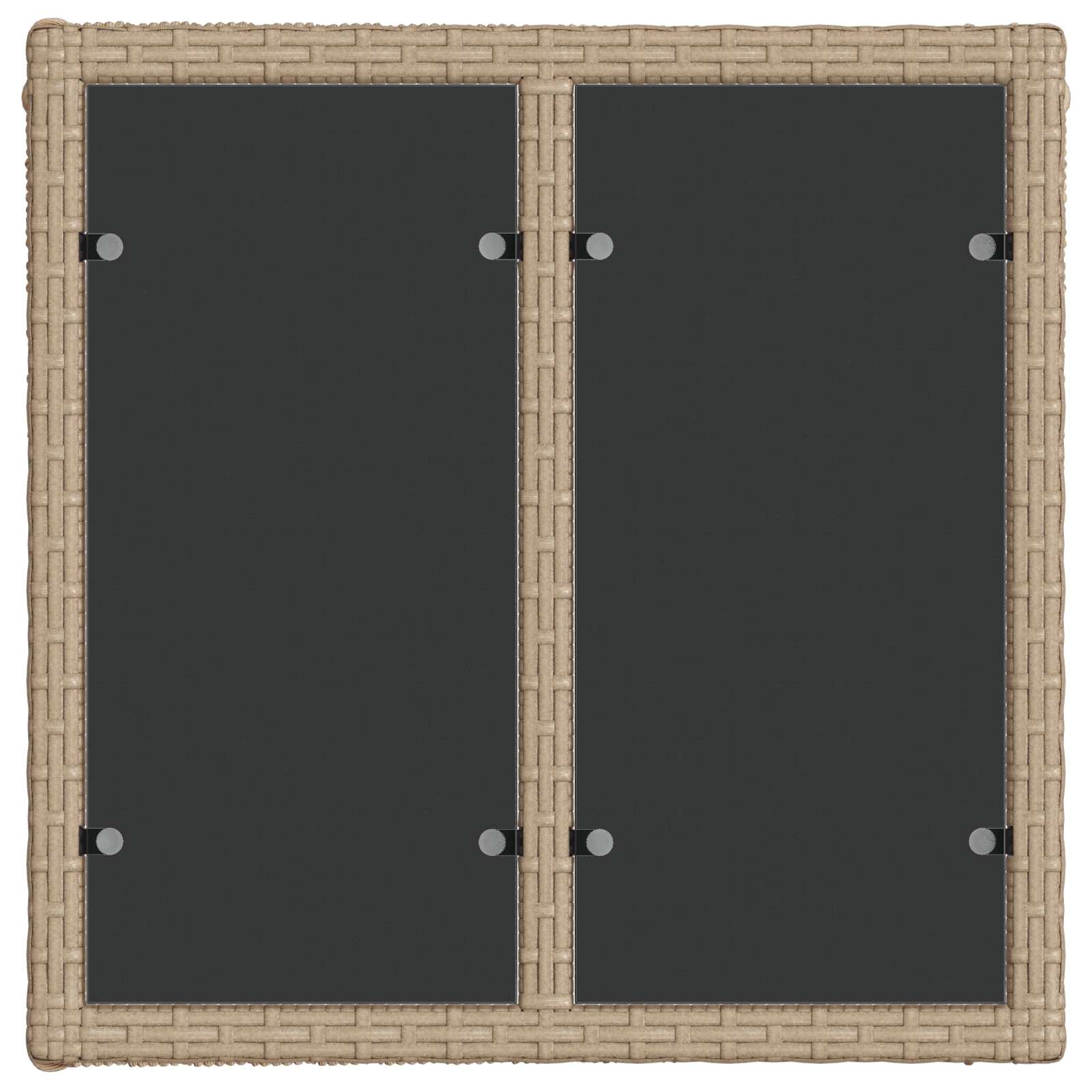 Gartensofa-set 7 pcs Beige und Cremeweiß Poly-Rattan