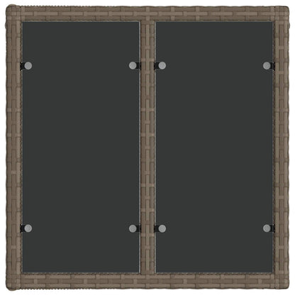 Gartensofa-set 11 stk. Grau und Dunkelgrau Poly-Rattan