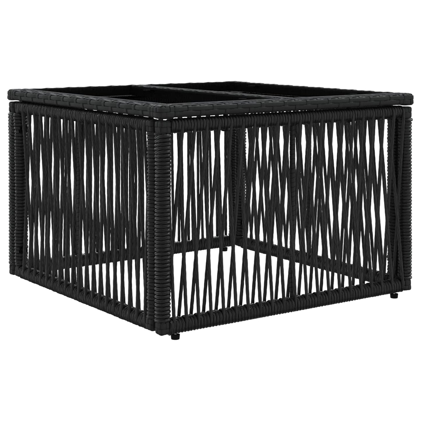 Gartensofa-set 7 stk. Schwarz Poly-Rattan